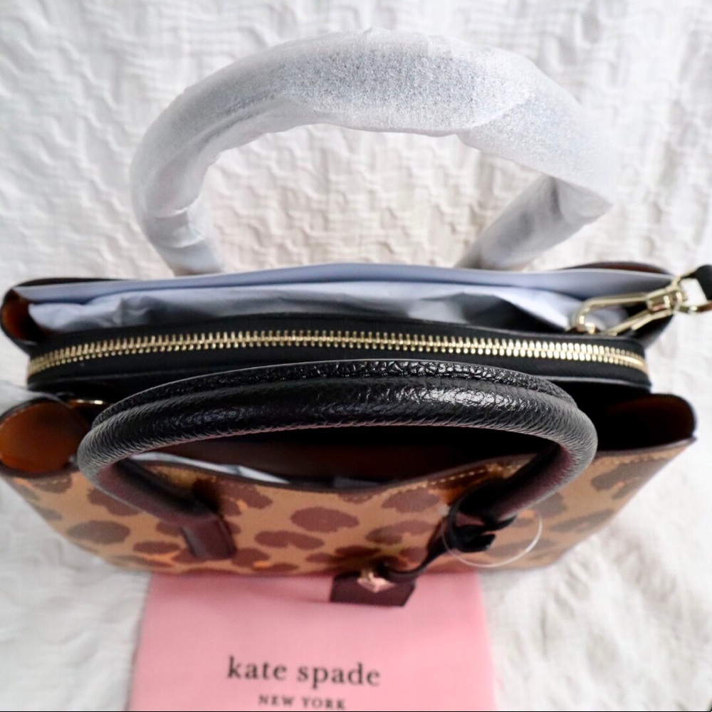 Kate Spade New York Margaux Leopard Print Satchel - Picture 9 of 13